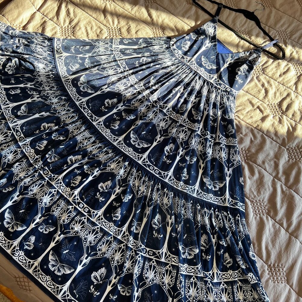 Blackmilk Art Nouveau Butterfly Midi Dresses for Women | M
